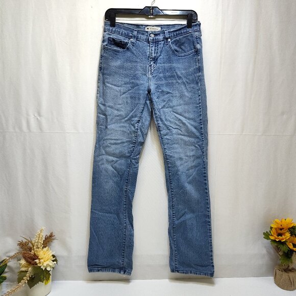 Levis 505 Straight Leg Denim Jeans Women's 8L- W29 L34 Classic Fit Faded Denim - Picture 1 of 8